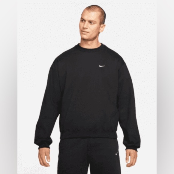 Nike Other - Nike Solo Swoosh Fleece Crewneck navy blue top large pullover